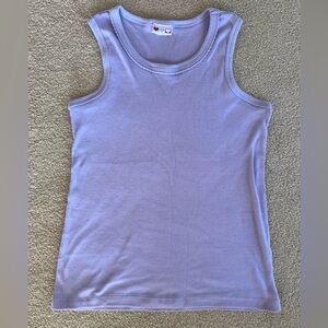 Purple Ribbed Tank Top